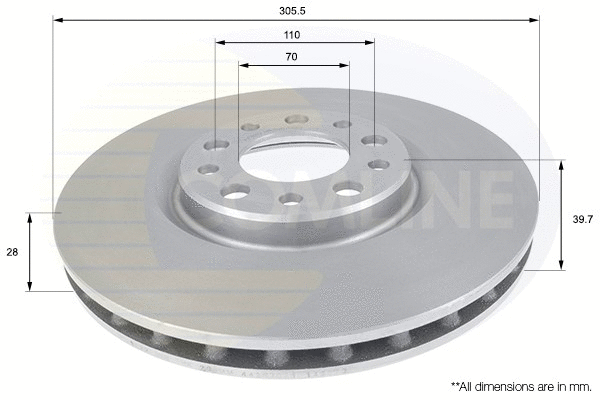 Brake Disc (ADC1828V)