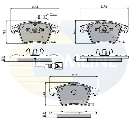 Brake Pad Set, disc brake (CBP11312)
