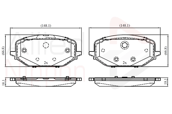 Brake Pad Set, disc brake (ADB03417)