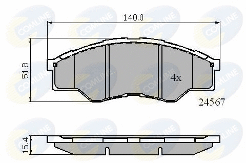 Brake Pad Set, disc brake (CBP01773)
