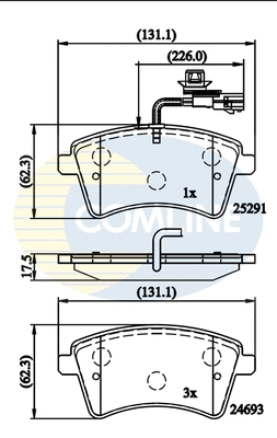 Brake Pad Set, disc brake (CBP11707)