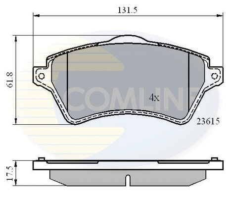 Brake Pad Set, disc brake (CBP0873)