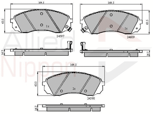 Brake Pad Set, disc brake (ADB31782)