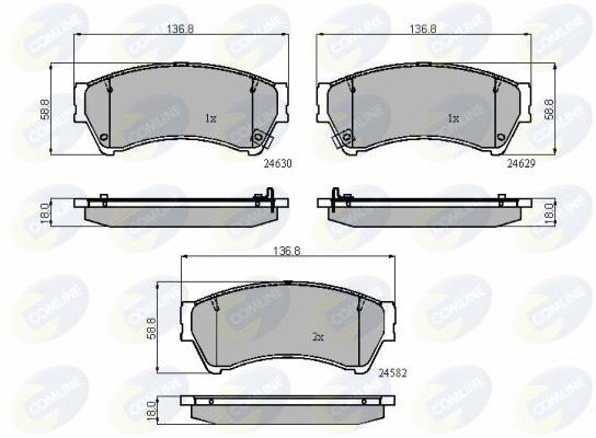 Brake Pad Set, disc brake (CBP31787)