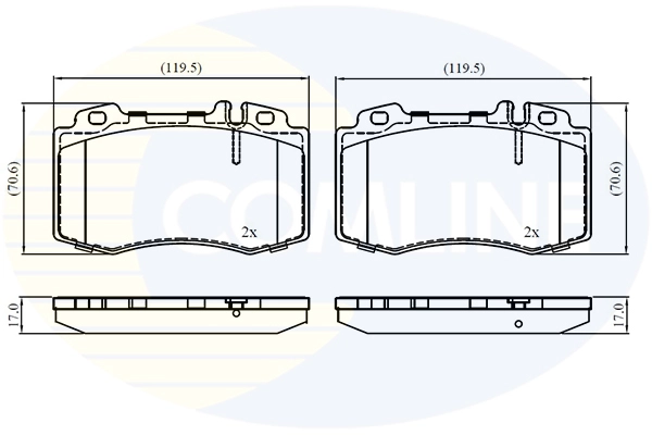 Brake Pad Set, disc brake (CBP01117)