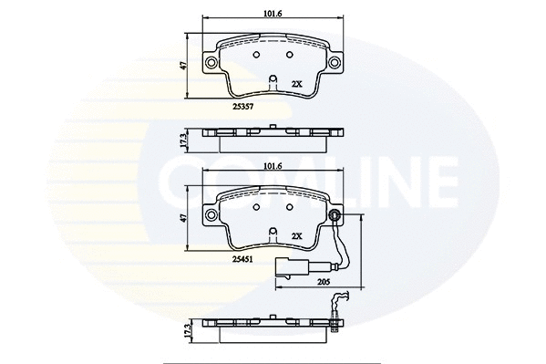 Brake Pad Set, disc brake (CBP21528)