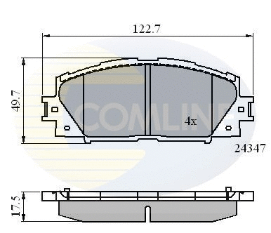 Brake Pad Set, disc brake (CBP01612)