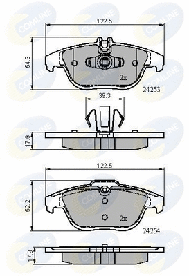 Brake Pad Set, disc brake (CBP01792)