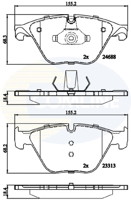 Brake Pad Set, disc brake (CBP06097)