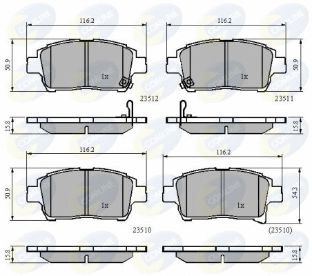 Brake Pad Set, disc brake (CBP31790)