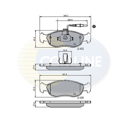 Brake Pad Set, disc brake (CBP1570)