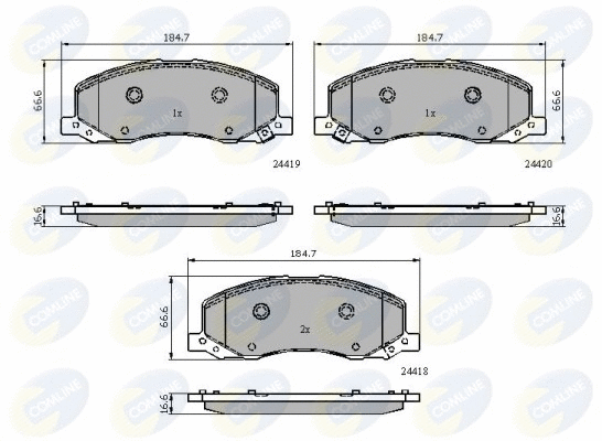 Brake Pad Set, disc brake (CBP32003)