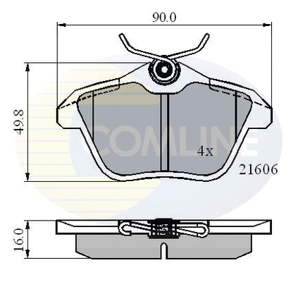 Brake Pad Set, disc brake (CBP01095)