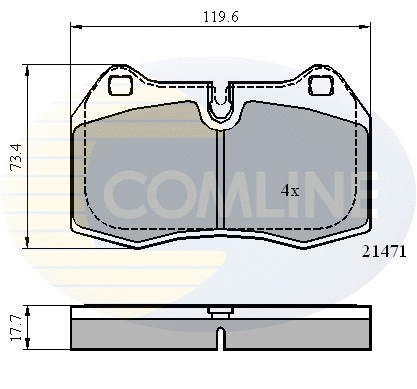 Brake Pad Set, disc brake (CBP01097)