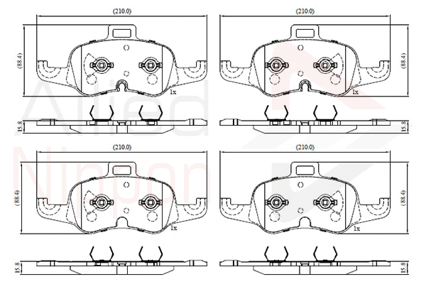 Brake Pad Set, disc brake (ADB02637)