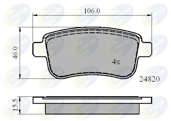 Brake Pad Set, disc brake (CBP02014)