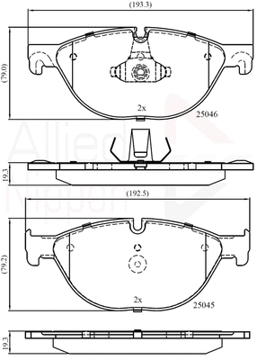 Brake Pad Set, disc brake (ADB06017)