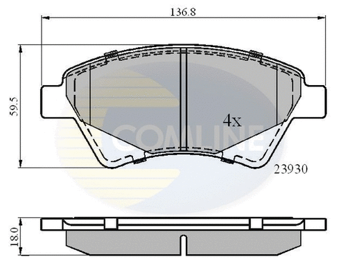 Brake Pad Set, disc brake (CBP01160)