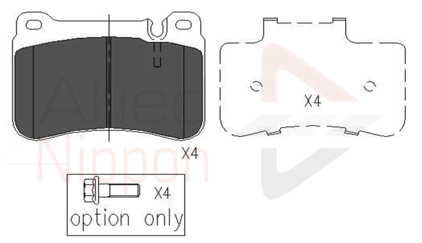 Brake Pad Set, disc brake (ADB06007)