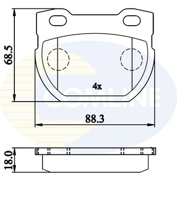 Brake Pad Set, disc brake (CBP02215)