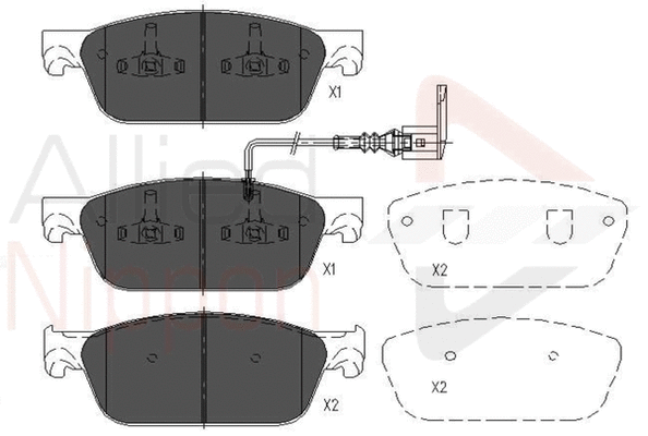 Brake Pad Set, disc brake (ADB16002)