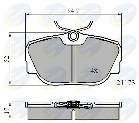 Brake Pad Set, disc brake (CBP0361)