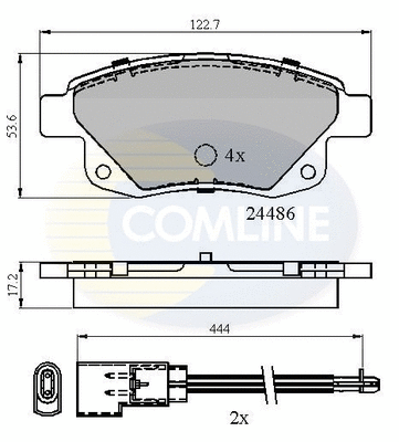 Brake Pad Set, disc brake (CBP21554)
