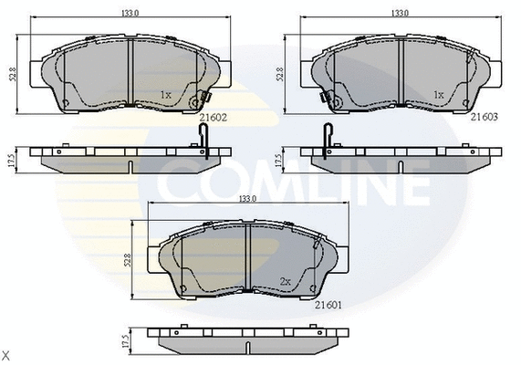 Brake Pad Set, disc brake (CBP3260)