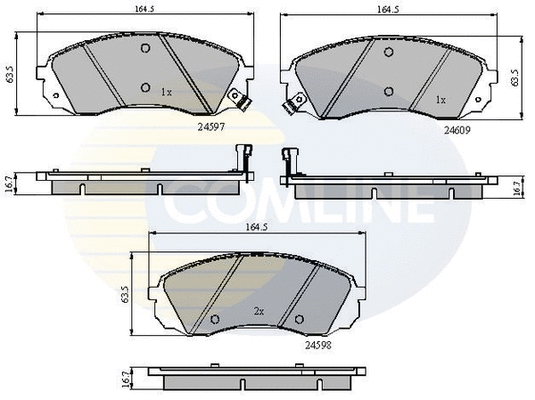 Brake Pad Set, disc brake (CBP31782)