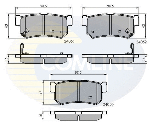 Brake Pad Set, disc brake (CBP31192)
