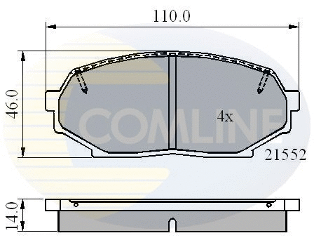 Brake Pad Set, disc brake (CBP0754)