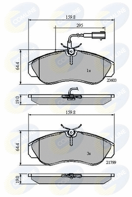 Brake Pad Set, disc brake (CBP11032)