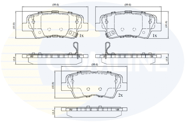 Brake Pad Set, disc brake (CBP32694)