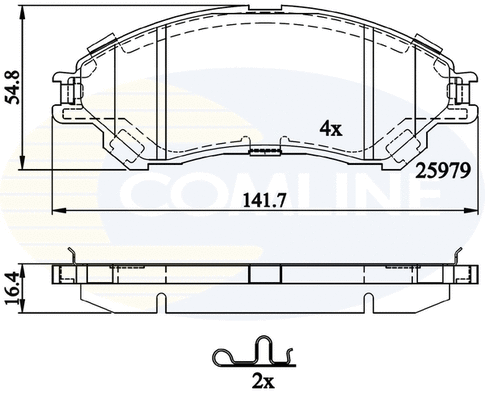 Brake Pad Set, disc brake (CBP32314)