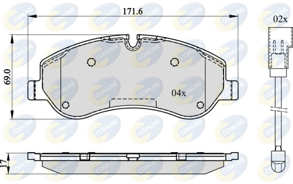 Brake Pad Set, disc brake (CBP22142)