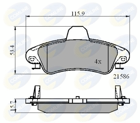 Brake Pad Set, disc brake (CBP01235)