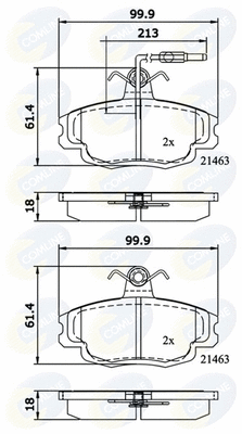 Brake Pad Set, disc brake (CBP1133)