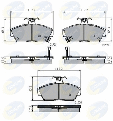 Brake Pad Set, disc brake (CBP3262)