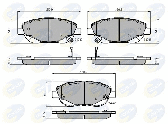Brake Pad Set, disc brake (CBP32035)