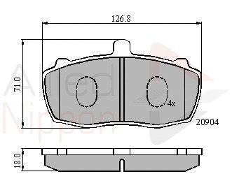 Brake Pad Set, disc brake (ADB01066)