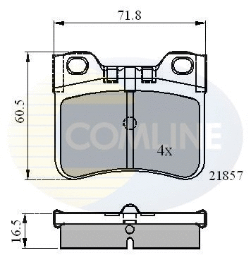 Brake Pad Set, disc brake (CBP0771)