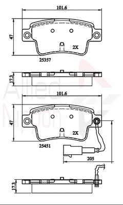 Brake Pad Set, disc brake (ADB21528)