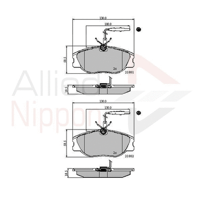 Brake Pad Set, disc brake (ADB11001)