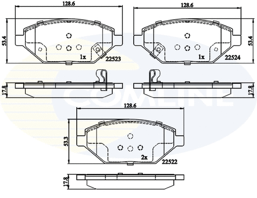 Brake Pad Set, disc brake (CBP32325)