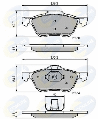 Brake Pad Set, disc brake (CBP0739)