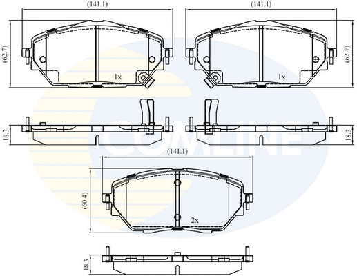 Brake Pad Set, disc brake (CBP32438)