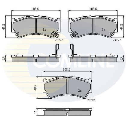 Brake Pad Set, disc brake (CBP3883)