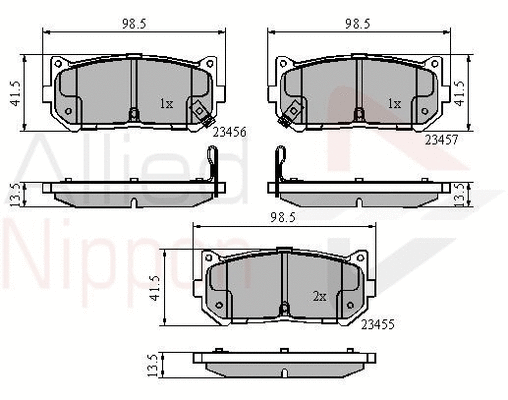 Brake Pad Set, disc brake (ADB3906)