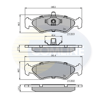 Brake Pad Set, disc brake (CBP0876)