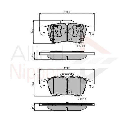 Brake Pad Set, disc brake (ADB0946)